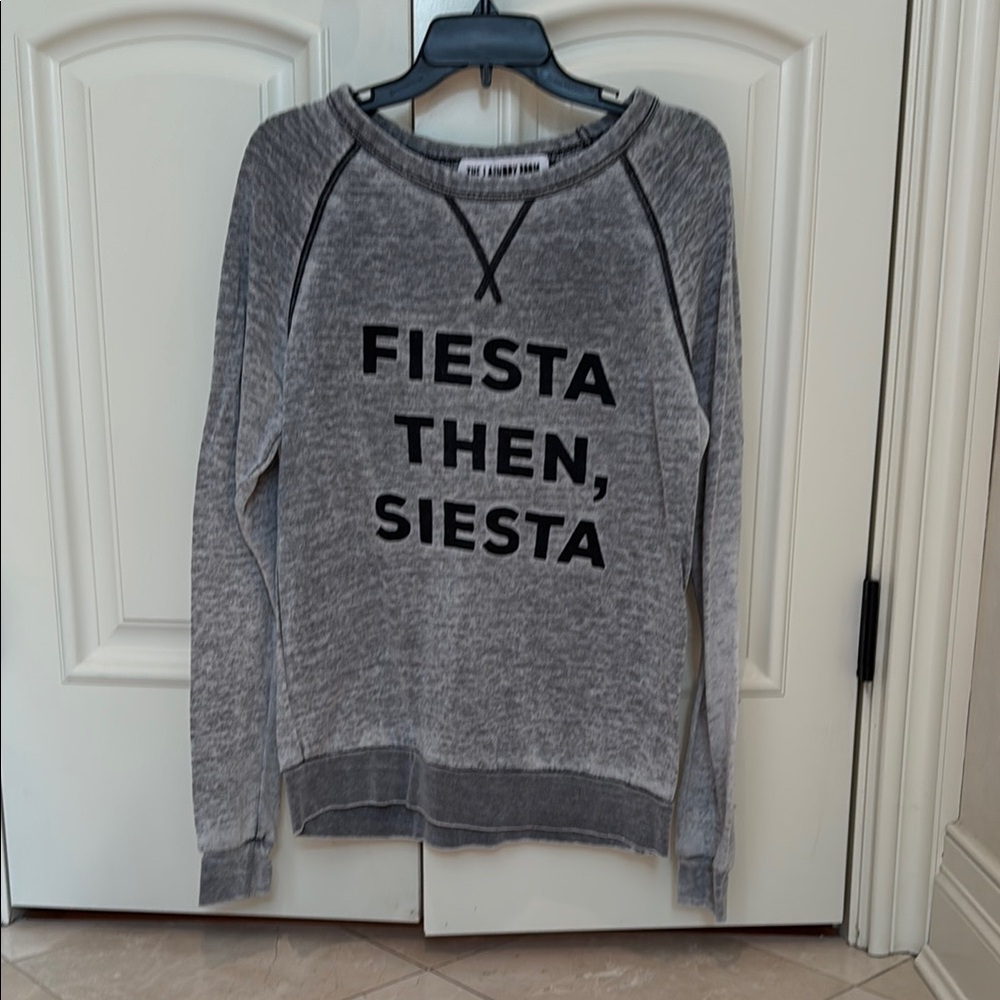 The Laundry room Gray Graphic Sweatshirt - fiesta then siesta